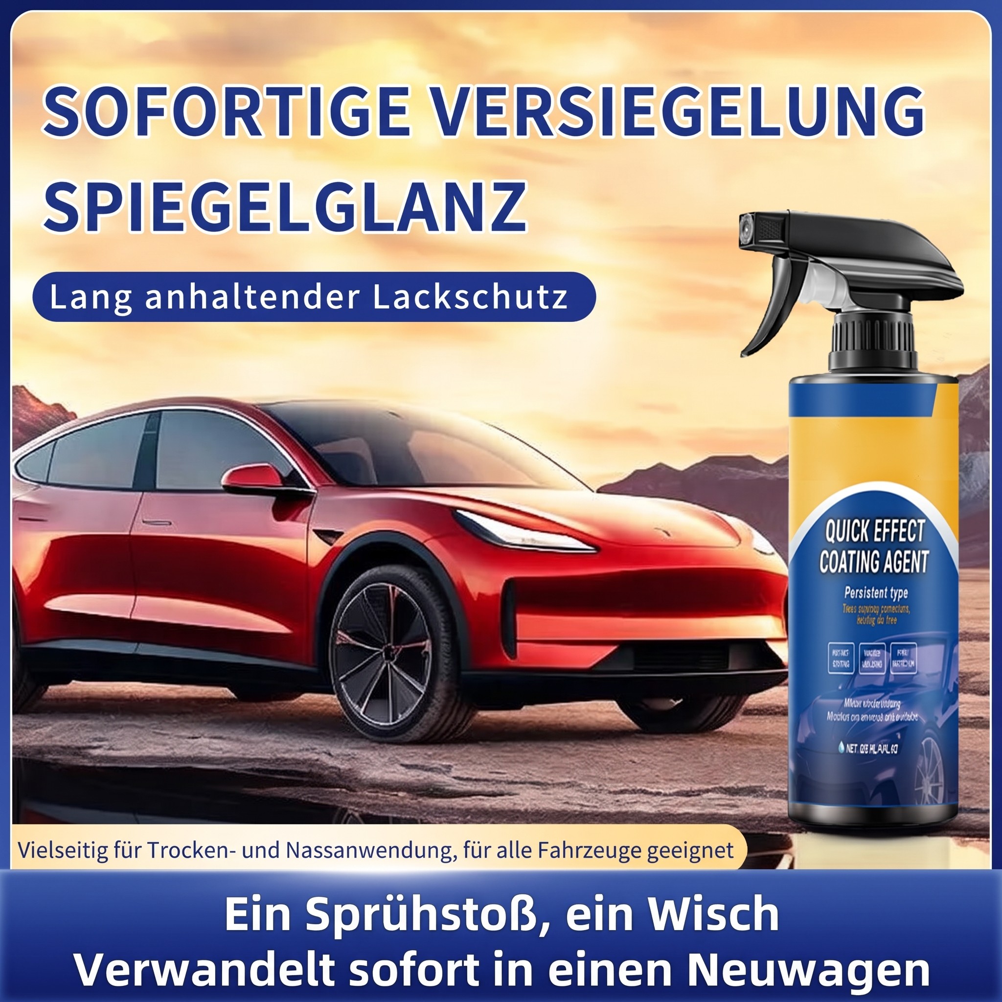 Spray agent de revêtement rapide avancé pour voiture