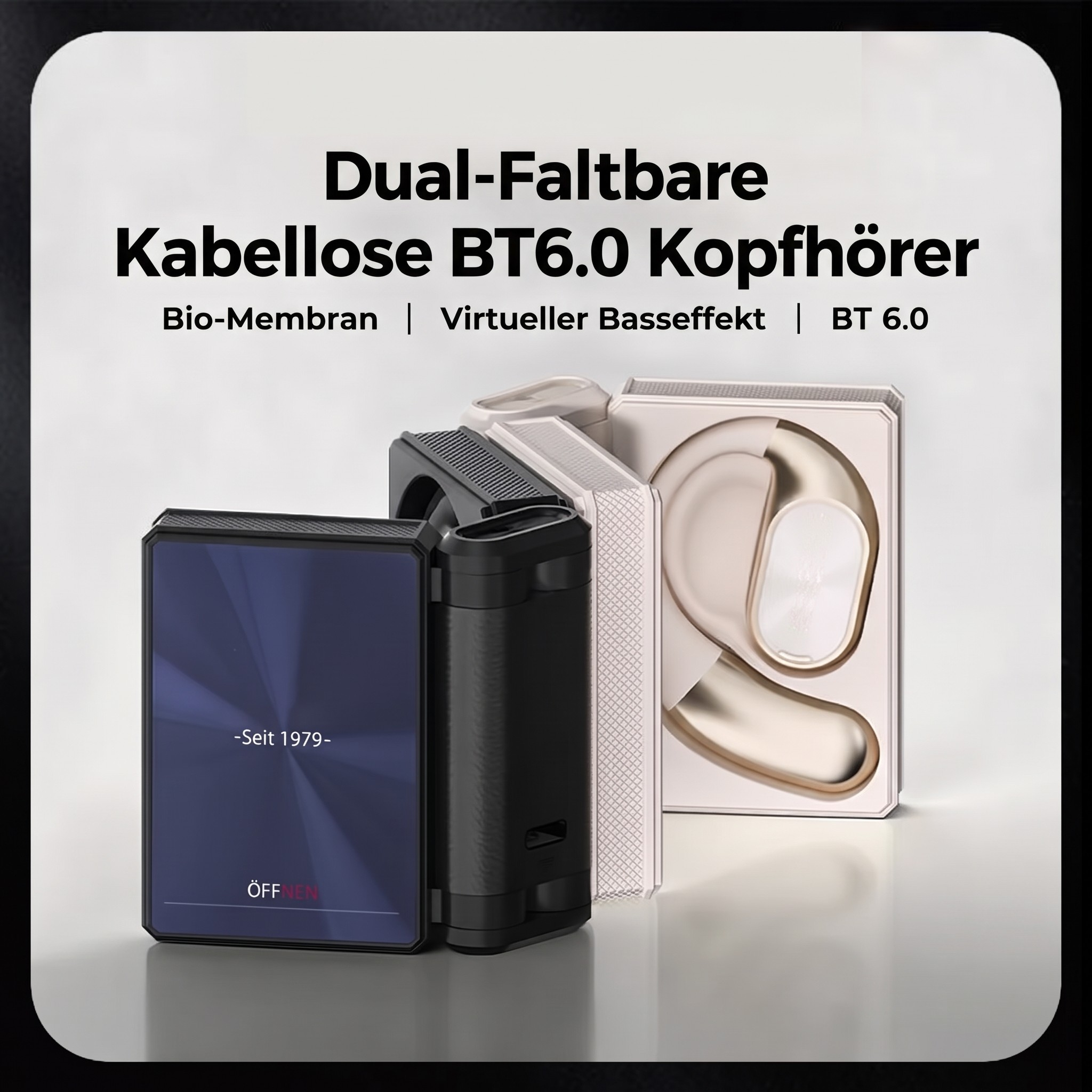 Écouteurs sans fil Bluetooth 6.0 à réduction de bruit – 145H d'autonomie, étanches IPX5, sport