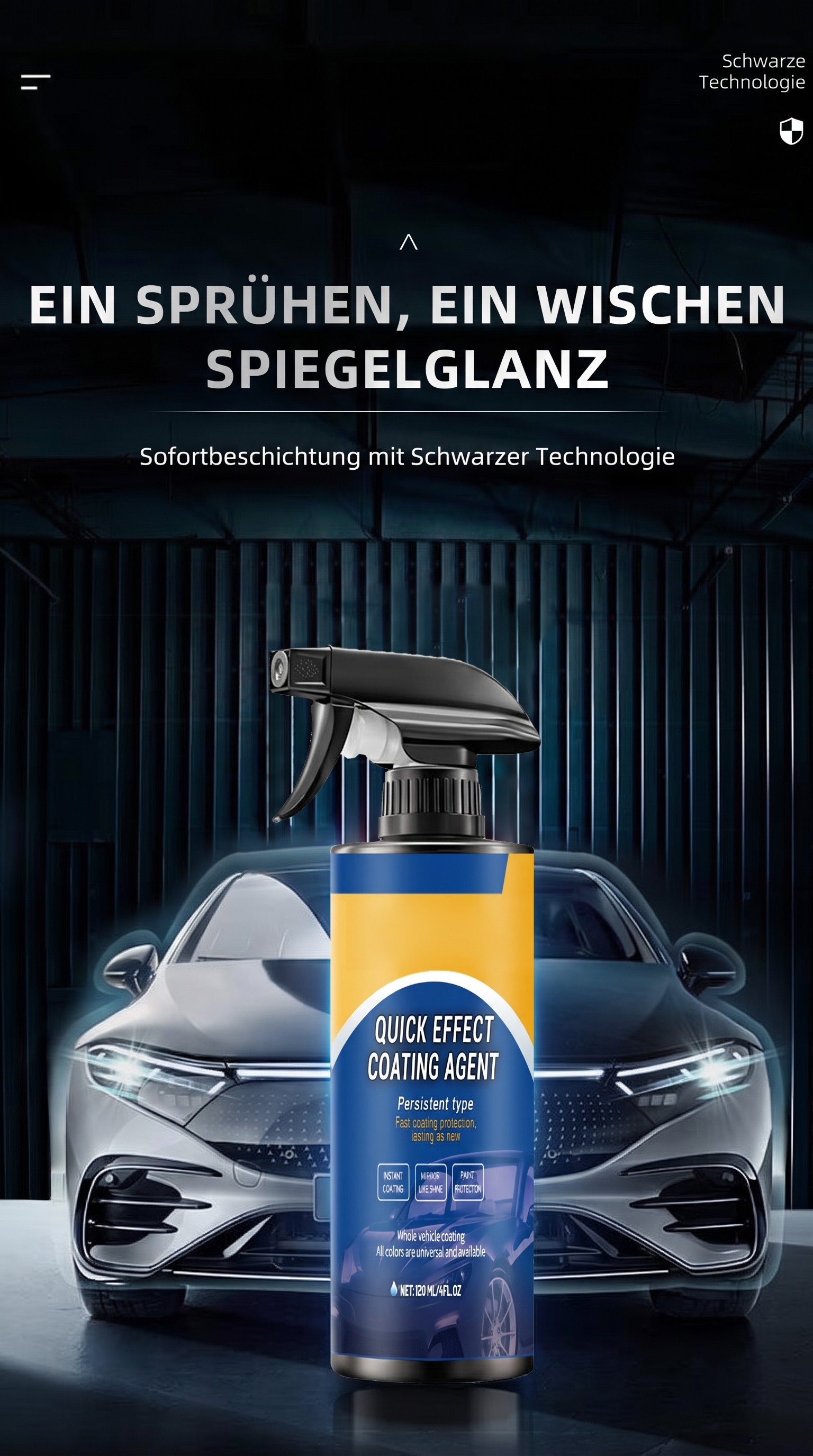 Spray agent de revêtement rapide avancé pour voiture