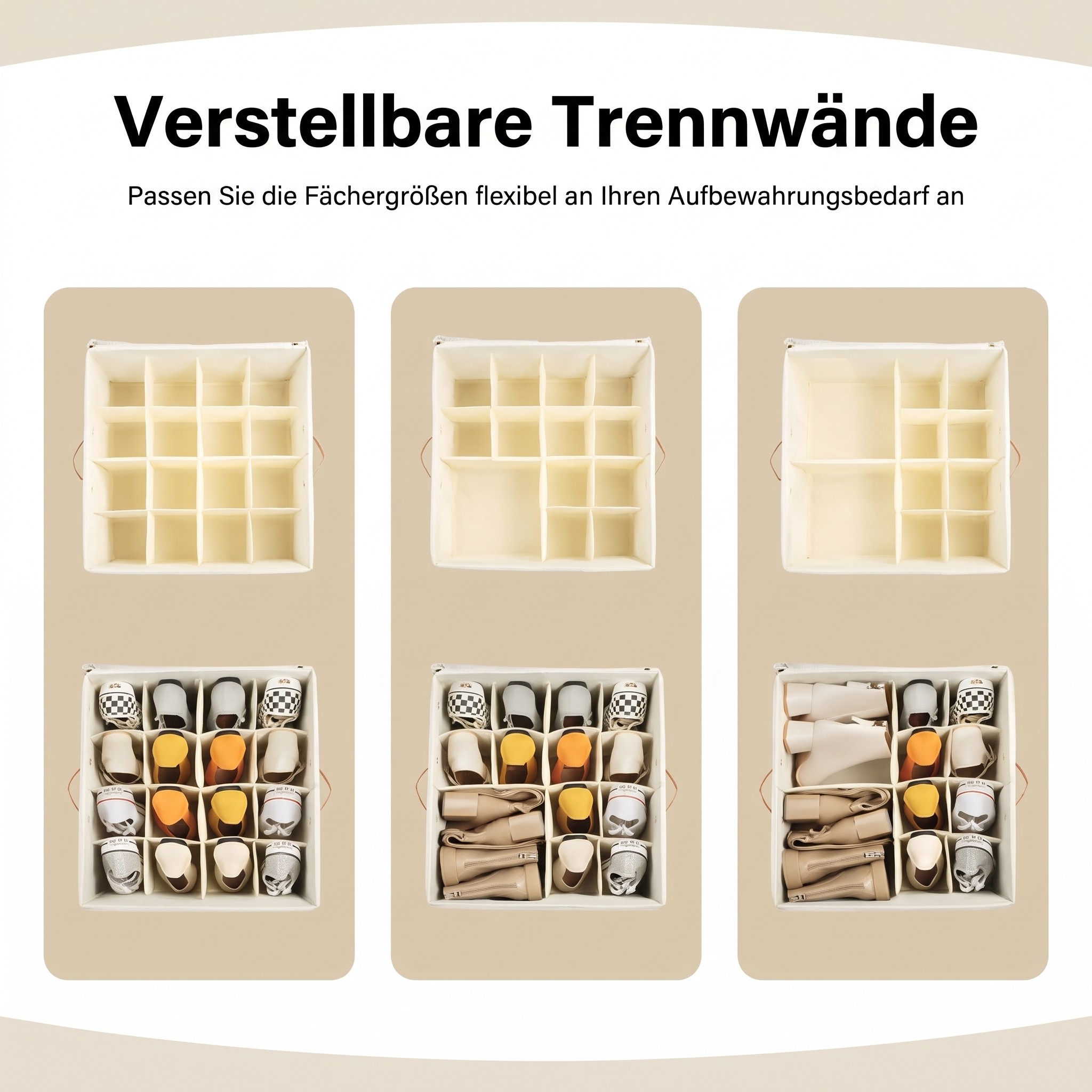 Boîte de rangement en tissu pour chaussures – Pliable, grande capacité, anti-poussière et respirante pour placard et chambre
