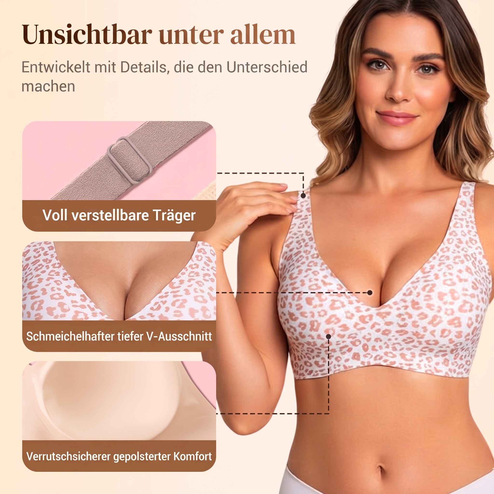 Soutiens-gorge sans armatures Jelly pour femmes, confortables, soutiens-gorge push-up, bralettes sans coutures, soutiens-gorge T-shirt à décolleté profond en V, soutiens-gorge de tous les jours