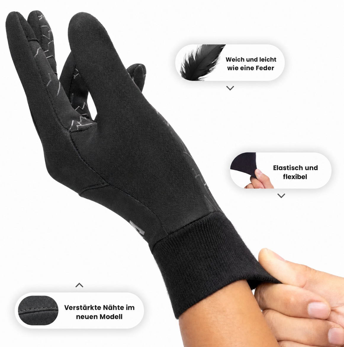 Gants d'hiver thermiques imperméables et tactiles
