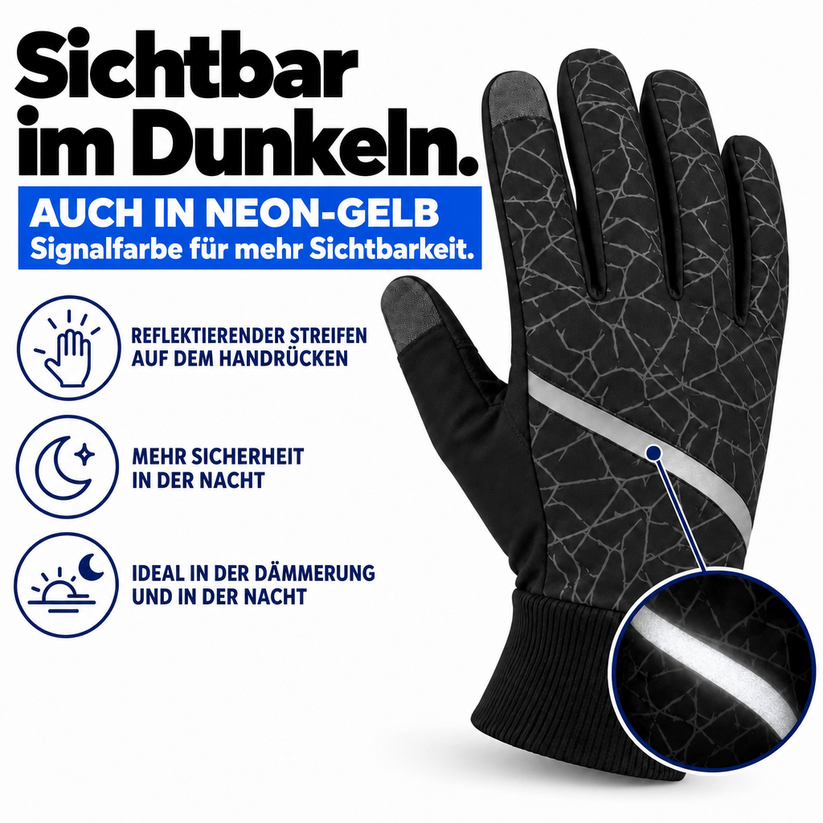 Gants de vélo thermiques d'hiver, coupe-vent et tactiles